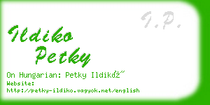 ildiko petky business card